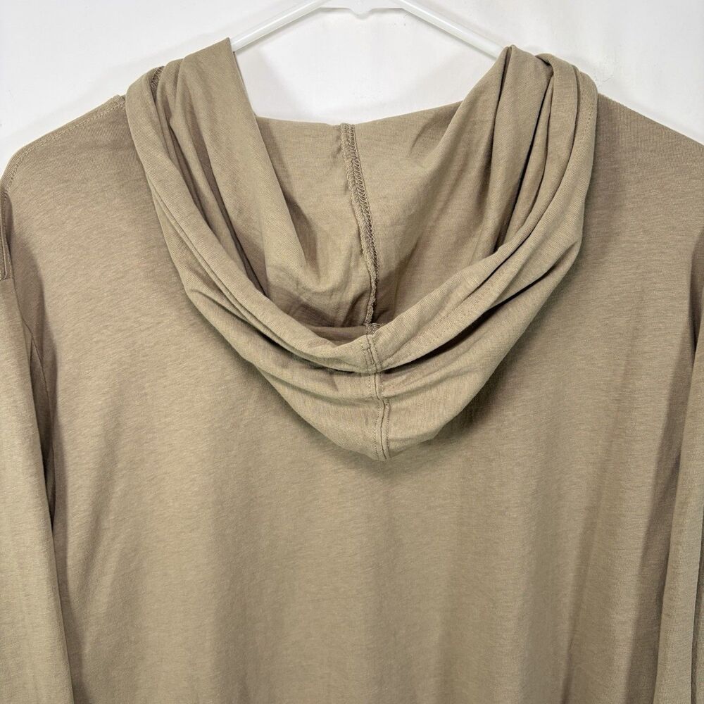 Hurley Lightweight T Shirt Hoodie Mens Size Large Beige Tan Floral Pullover NWT - Picture 11 of 12